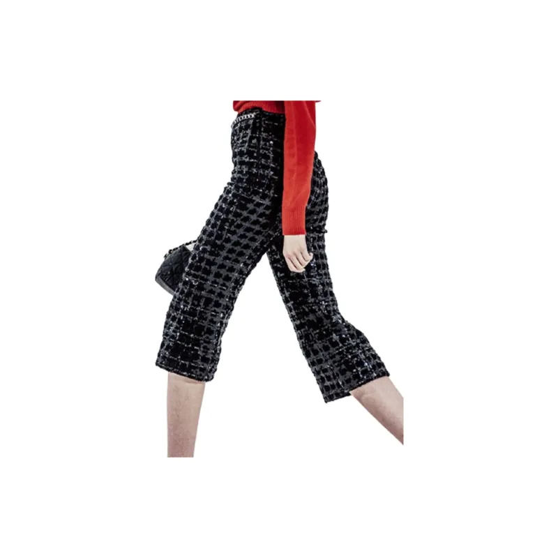 CHANEL SS21 Casual Pants Women's Black-1