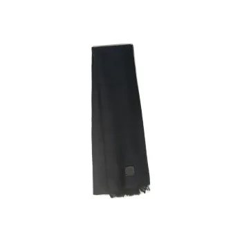 Mulberry Virgin Wool Modal Cotton Knit Scarves Men's Black