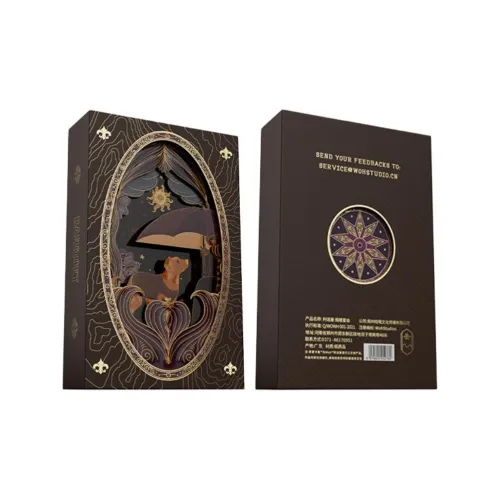 WohStudios Tarot Loft Banquet Lino Man/Reno Man Card Cut-Out Paper Carved Black Core Star Diamond Card Set Board Games