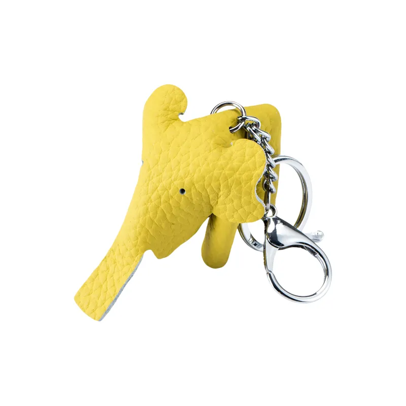 Tong Tong Rabbit Top Grain Cow Leather Keychains Unisex-8