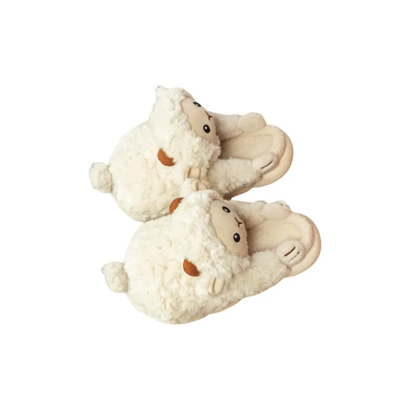 Ming Sheng Squashy And Bouncy Feeling Fuzzy Velvet Platform Cotton Slipper, Home Slippers-5