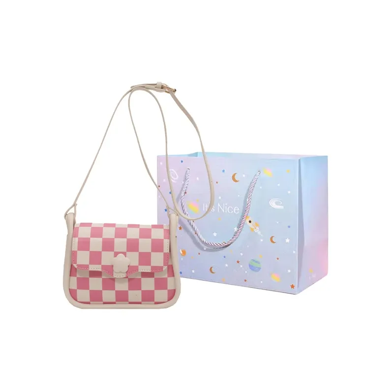 GOX PU Crossbody Bag Regular Women's Green/Pink/Milk Texture/Small Flower-6