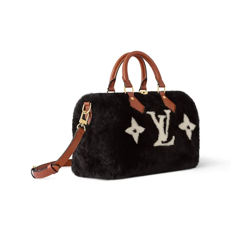 LOUIS VUITTON Speedy Bandouliere 25 Bicolor Chocolate/Cream-2