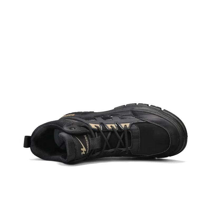 Binary Work Boots Men High Top Gold-2