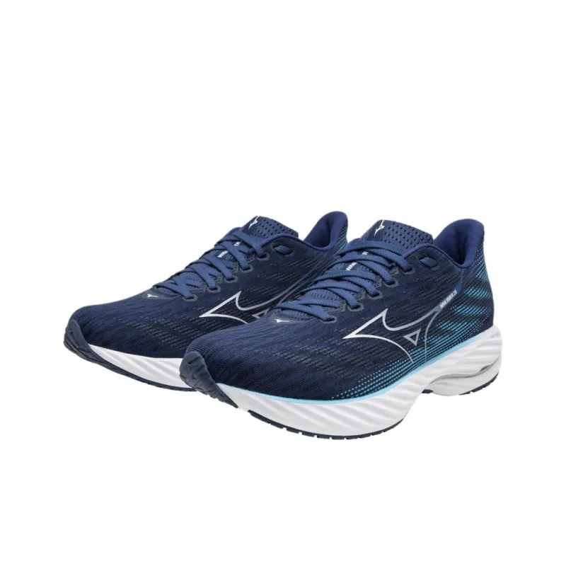 Mizuno Wave Rider 28 Anti Slip Wear Resistant Low Top Casual Running Shoes Men's Dark Blue-2