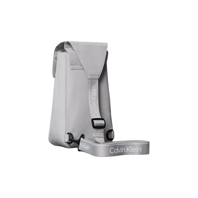 CALVIN KLEIN Recycled Polyester Crossbody Bag Shoulder Bag Men's Gray Blue-1