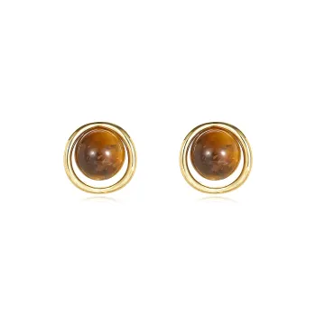 WAW Gold Plated Copper Glass Earrings Women's