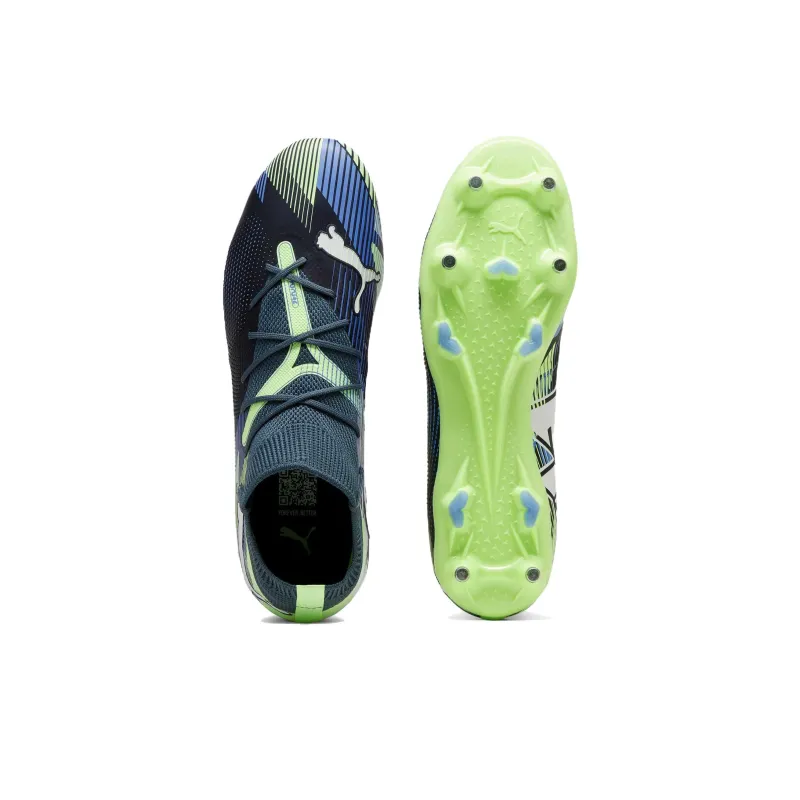 PUMA FUTURE 7 MATCH Soft Ground Anti-Slip Wear-Resistant Soccer Shoes Men's Gray Green-3