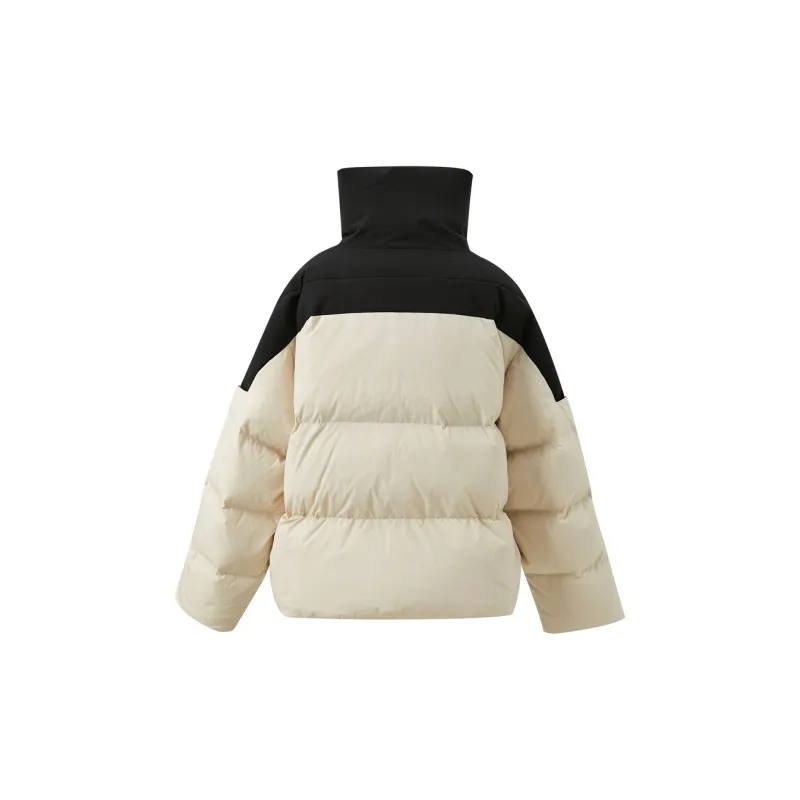 3COLOUR Down Jacket Women's Black Beige-1