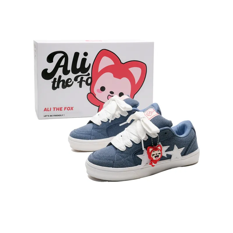 ALI THE FOX Slip Resistant Cushioning Abrasion Resistant Lightweight Breathable Low Top Skateboard Shoes Unisex-0
