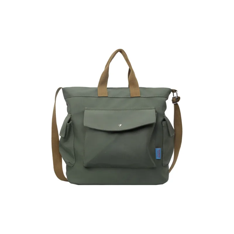 Yalu Canvas Shoulder Bag, Crossbody Bag, Handbag Regular Women's Black/Ecru/Brown/Green-13