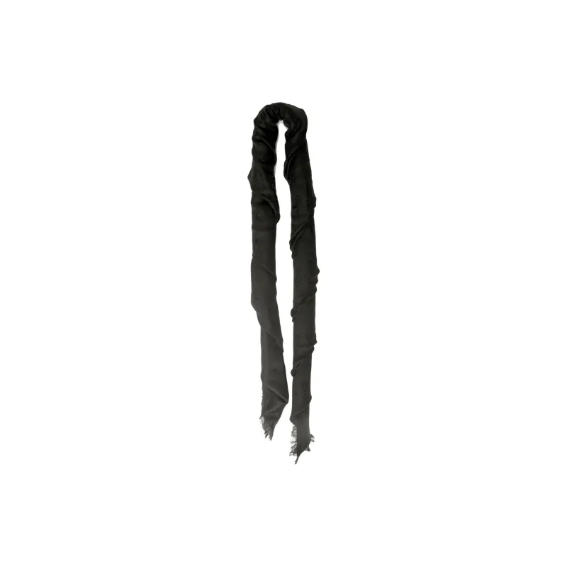 Mulberry Silk Organic Cotton Knit Scarves Men's Black-1