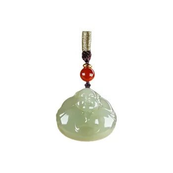 Shujie Hetian Jade Pale Greenish White Jade Unisex