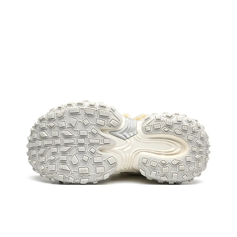 ORD Impact Resistant Wear Resistant Lightweight Breathable Slip Resistant Low Top Chunky Sneakers Unisex Champagne-4