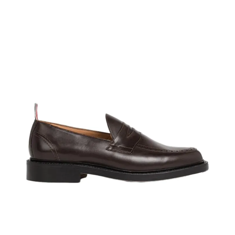 THOM BROWNE Varsity Slip-on Penny Loafers-1