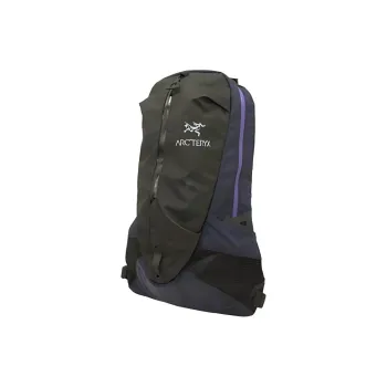 Arcteryx ARRO Nylon Outdoor Hiking Bag Backpacks Regular Unisex Black With Sapphire Blue Accents
