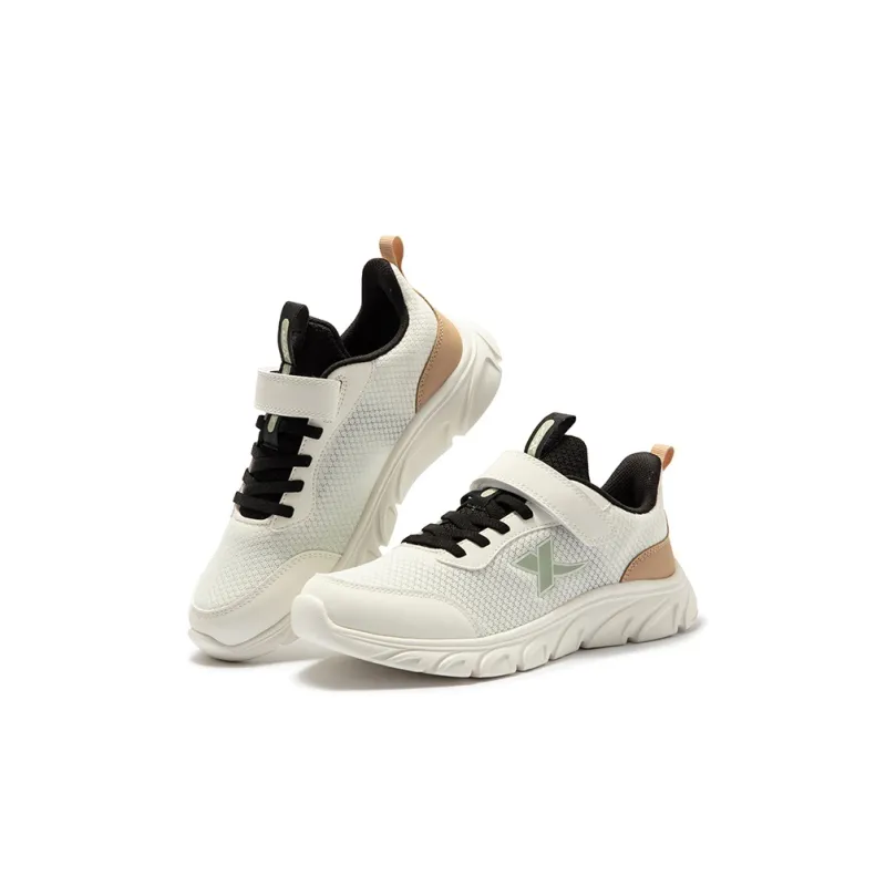 XTEP Anti Slip Wear Resistant Low Top Kids' Running Shoes Sail White And Sage Green Unisex-4