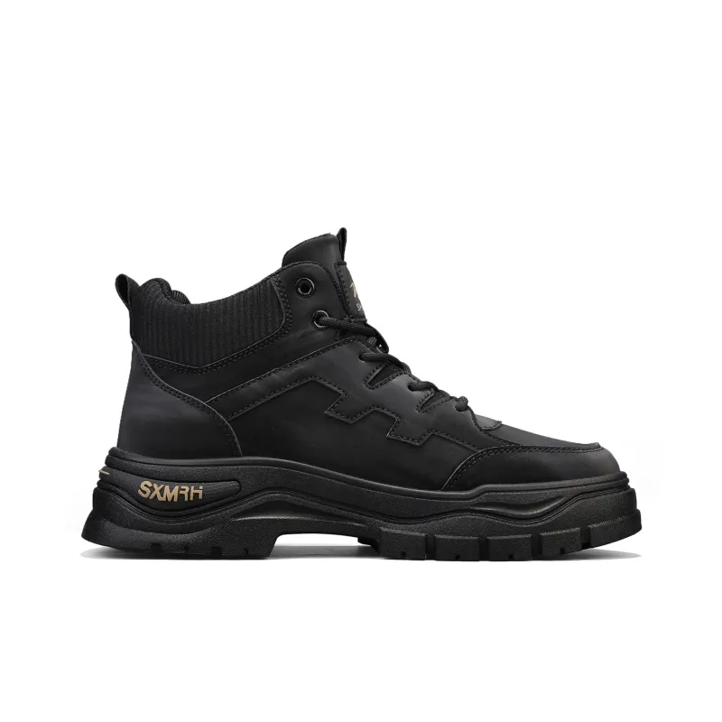 Binary Work Boots Men High Top Gold-1