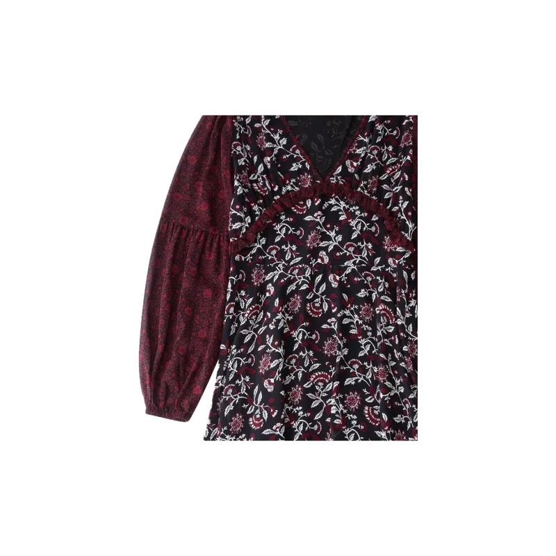 MICHAEL KORS SS23 Long Sleeved Dresses Women's Burgundy-2