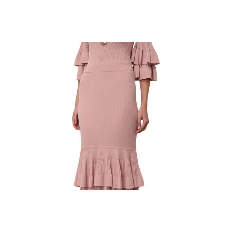 Zimmermann FW24 Casual Long Skirts Women's Pink-4