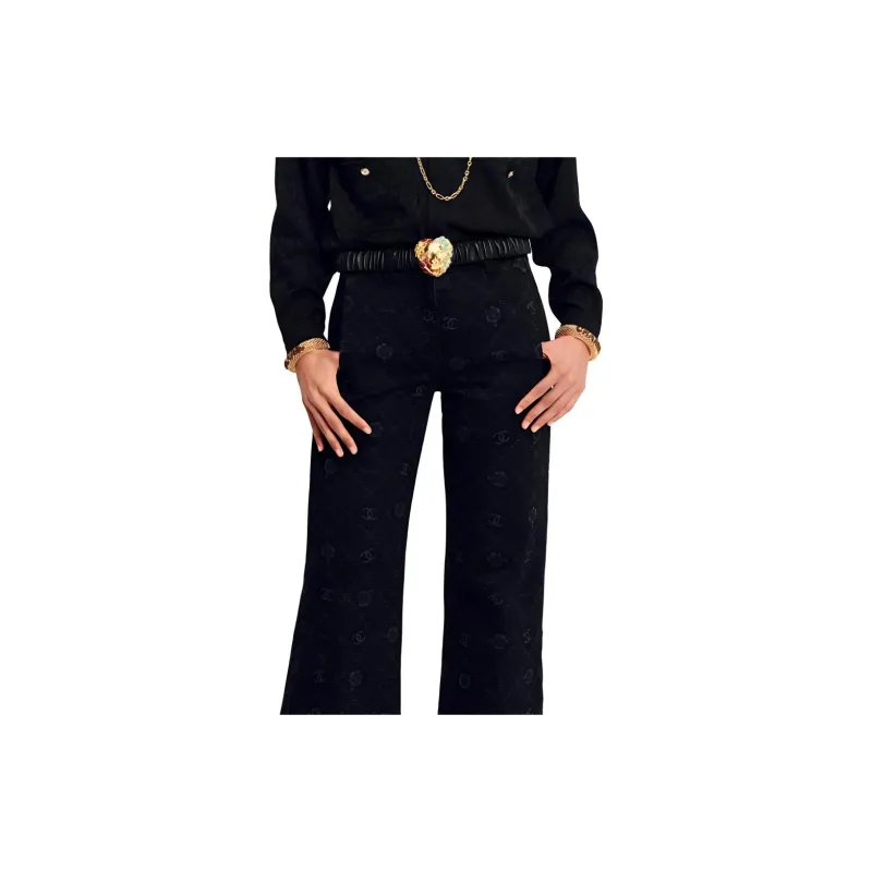 CHANEL SS23 Jeans Women's Black-2