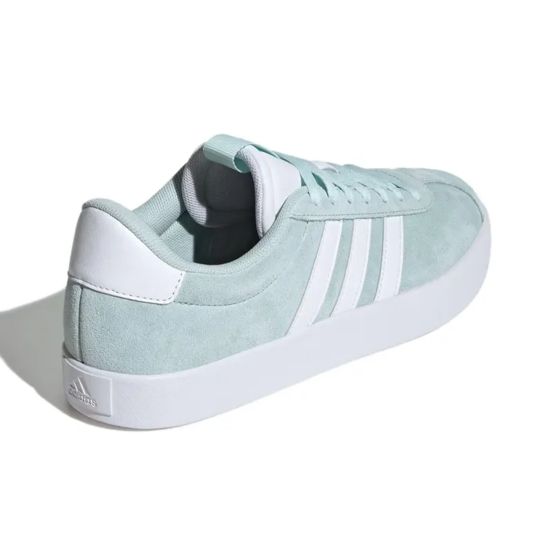Adidas VL COURT 3.0 Anti Slip Wear Resistant Low Top Skateboard Shoes Women's Green White-3