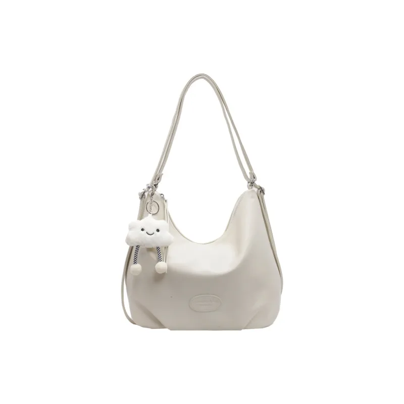 Morellybear PU Shoulder Bag Regular Women's Black/Ecru/Khaki/Coffee-1