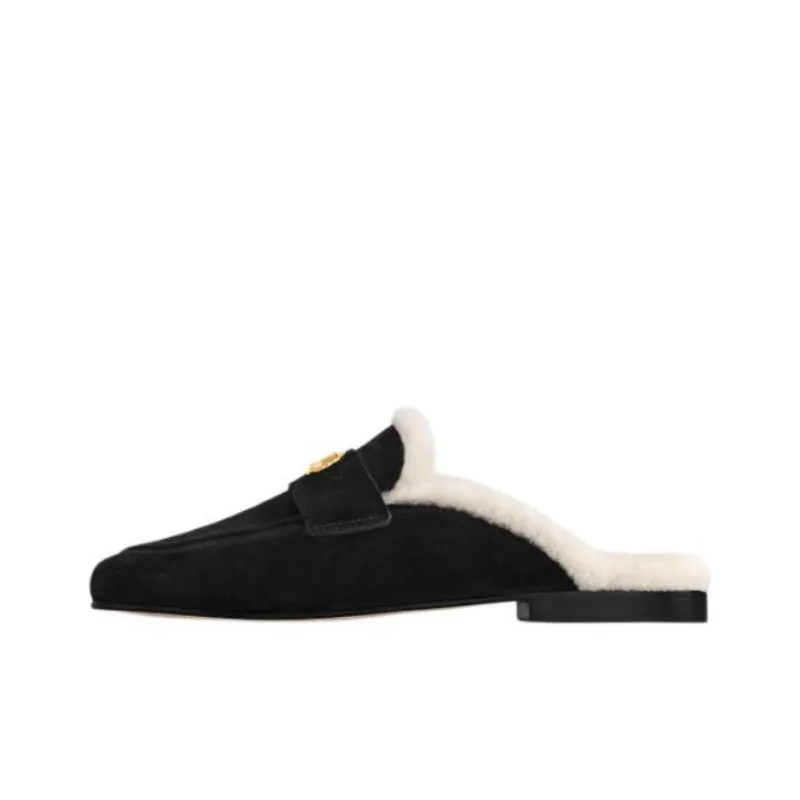 LOUIS VUITTON Soho Closed Toe Slippers Women's Black-0