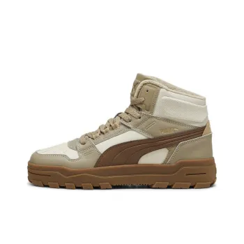 PUMA REBOUND Warm Slip Resistant Mid Top Skateboard Shoes Unisex Brown