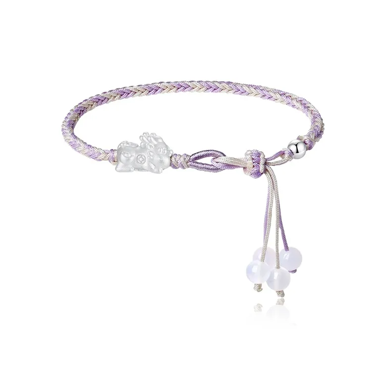 WANLIACC S999 Fine Silver Auspicious Auspicious Animal Hand Rope Women's-0