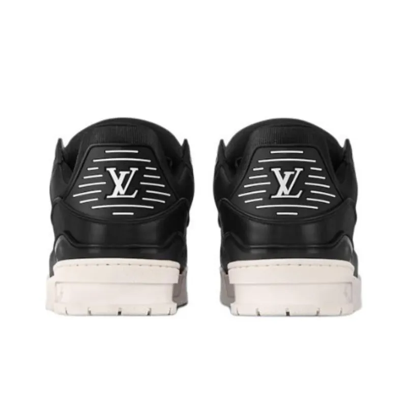 LOUIS VUITTON Trainer Low Top Skateboard Shoes Men's Black-3
