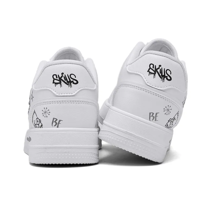 The Simpsons Skateboard Shoes Unisex Low Top Mismatched/White Red/White Black/White-6