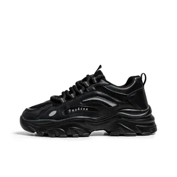 Wooden Rabbit Cushioning Anti Slip Wear Resistant Breathable Height Increasing Low Top Chunky Sneakers Men's