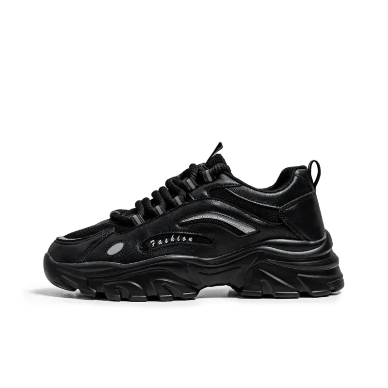 Wooden Rabbit Cushioning Anti-Slip Wear-Resistant Breathable Height Increasing Low-Top Chunky Sneakers Men's-0