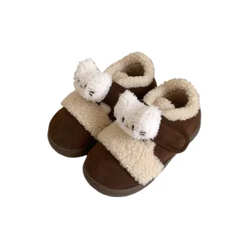 Thin Strips Cotton Slippers, Home Slippers Unisex, Dark Coffee