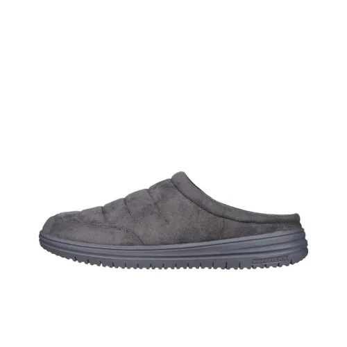 Skechers Relaxed Fit Slip-Resistant Wrap-toe Slippers Men's Gray