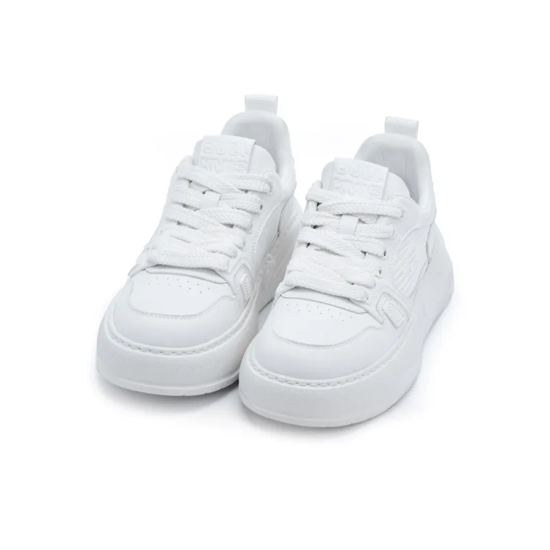 BULLKVIE Low Top Skateboard Shoes Men's White-5