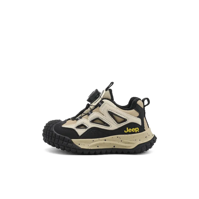 Jeep Anti Slip Wear Resistant Warm Anti Kick Low Top Kids Lifestyle Shoes Khaki Brown Obsidian Black Kids'-0