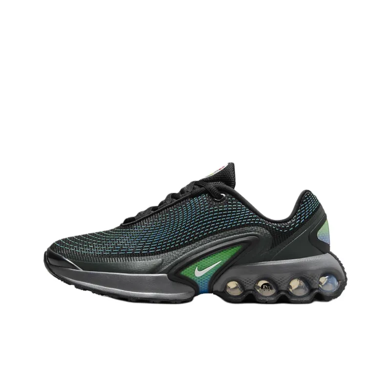 Nike Air Max Dn Anti Slip Wear Resistant Low Top Kids' Running Shoes Black Green Teenagers-0