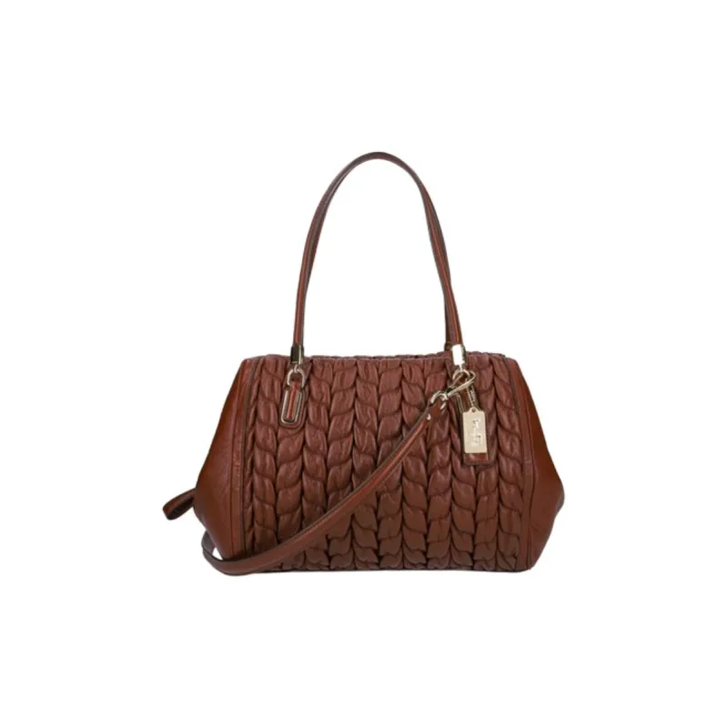COACH Madison Leather Shoulder Bag, Crossbody Bag, Handbag Large Size Women's Chestnut-0