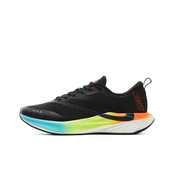 PEAK Cushioning Rebound Wear Resistant Anti Rollover Slip Resistant Running Shoes Men's Black Orange