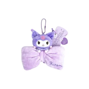 Sanrio Plush Soft Fur Leather Keychains Unisex Purple
