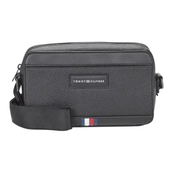 Tommy Hilfiger Synthetic Leather Shoulder Bag, Crossbody Bag Regular Men's Black