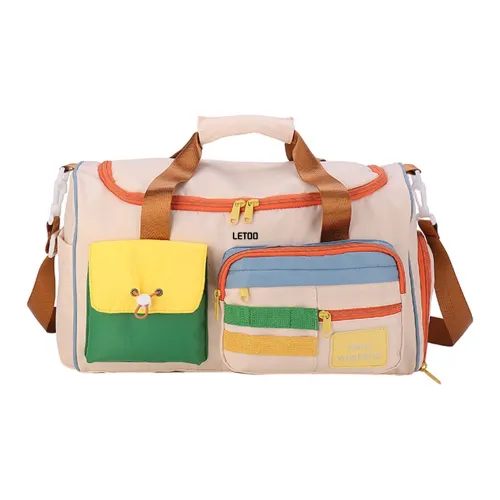 LETOO Oxford Travel Bag Medium Size Unisex Ecru