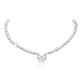 PARAS KORS S925 Silver Zircon Necklaces Women's