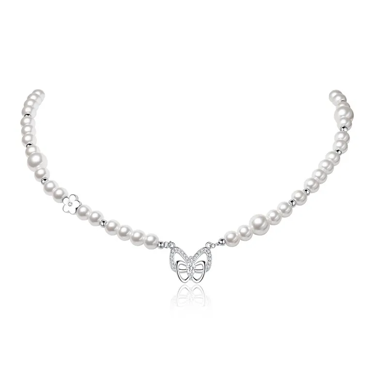 PARAS KORS S925 Silver Zircon Necklaces Women's-0