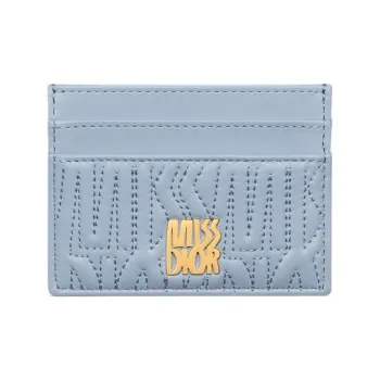 DIOR Miss Dior Lambskin Card Holder Women's Sky Blue