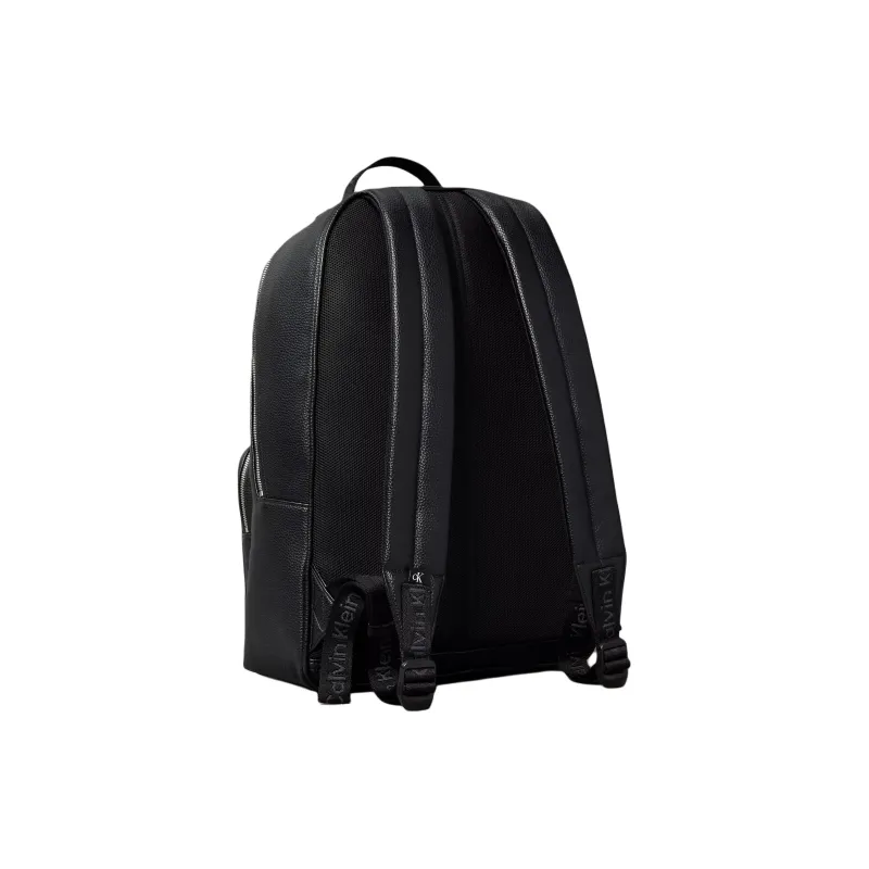 CALVIN KLEIN All Polyurethane Backpack Large Size Women's Black-1