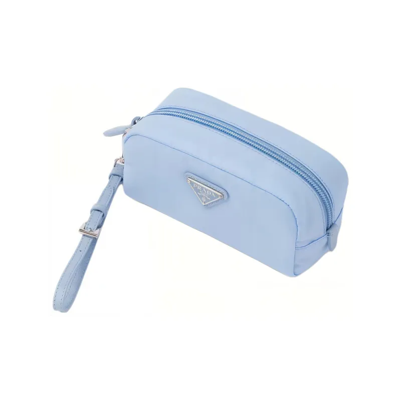 PRADA Recycled Nylon Clutch Women's Light Blue-1