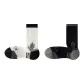 Black and White Ribbed Cuff+Gray and Black Ribbed Cuff